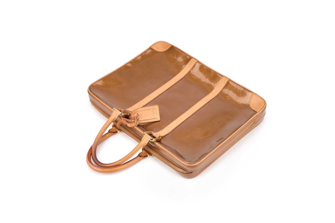 A LOUIS VUITTON BRONZE MONOGRAM VERNIS VANDAM BRIEFCASE - Image 1 of 5