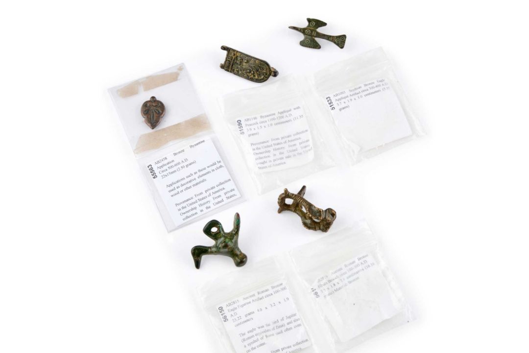 FIVE ANCIENT ROMAN, BYZANTINE AND SCYTHIAN ARTIFACTS