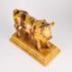 A LARGE PORTUGUESE POTTERY FLASK IN THE FORM OF A BULL, 19TH CENTURY - Image 2 of 4