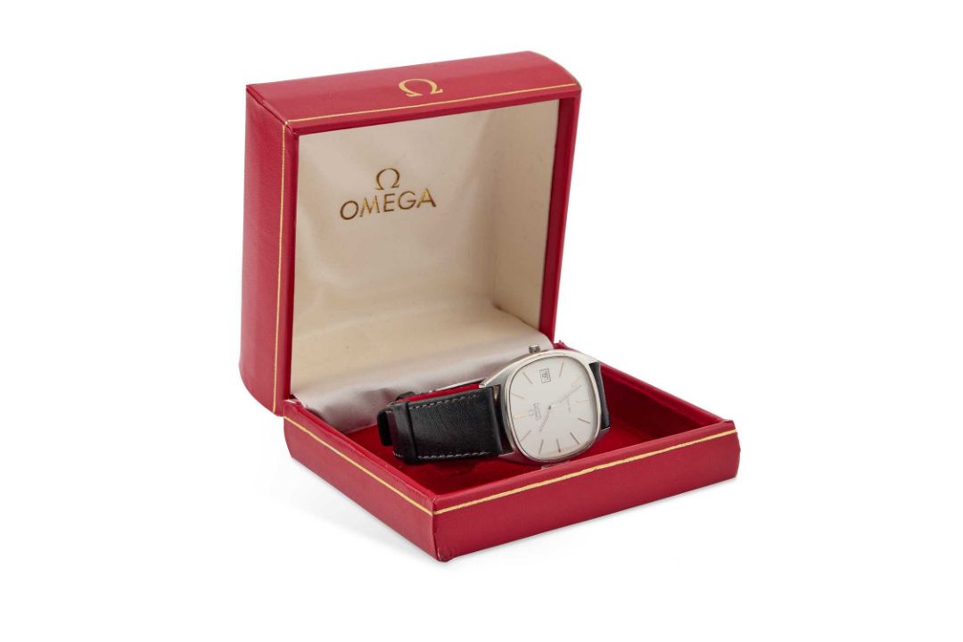 A GENTS STEEL OMEGA DE VILLE STRAP WATCH - Image 1 of 2