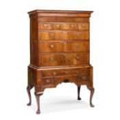 AN 18TH CENTURY WALNUT CHEST ON STAND