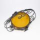 A MULLER FRÈRES GLASS BOWL IN AN IRONWORK STAND - Image 2 of 3