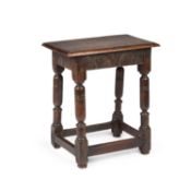 AN OAK JOINED STOOL, LATE 17TH CENTURY