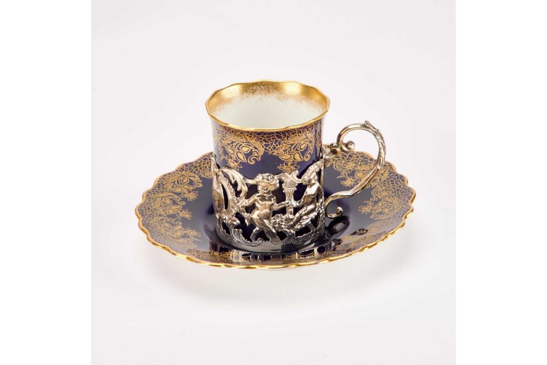 AN AYNSLEY SILVER-MOUNTED COFFEE SERVICE - Image 2 of 9