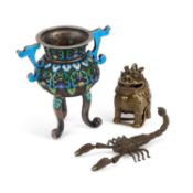 A JAPANESE BRONZE MODEL OF A SCORPION