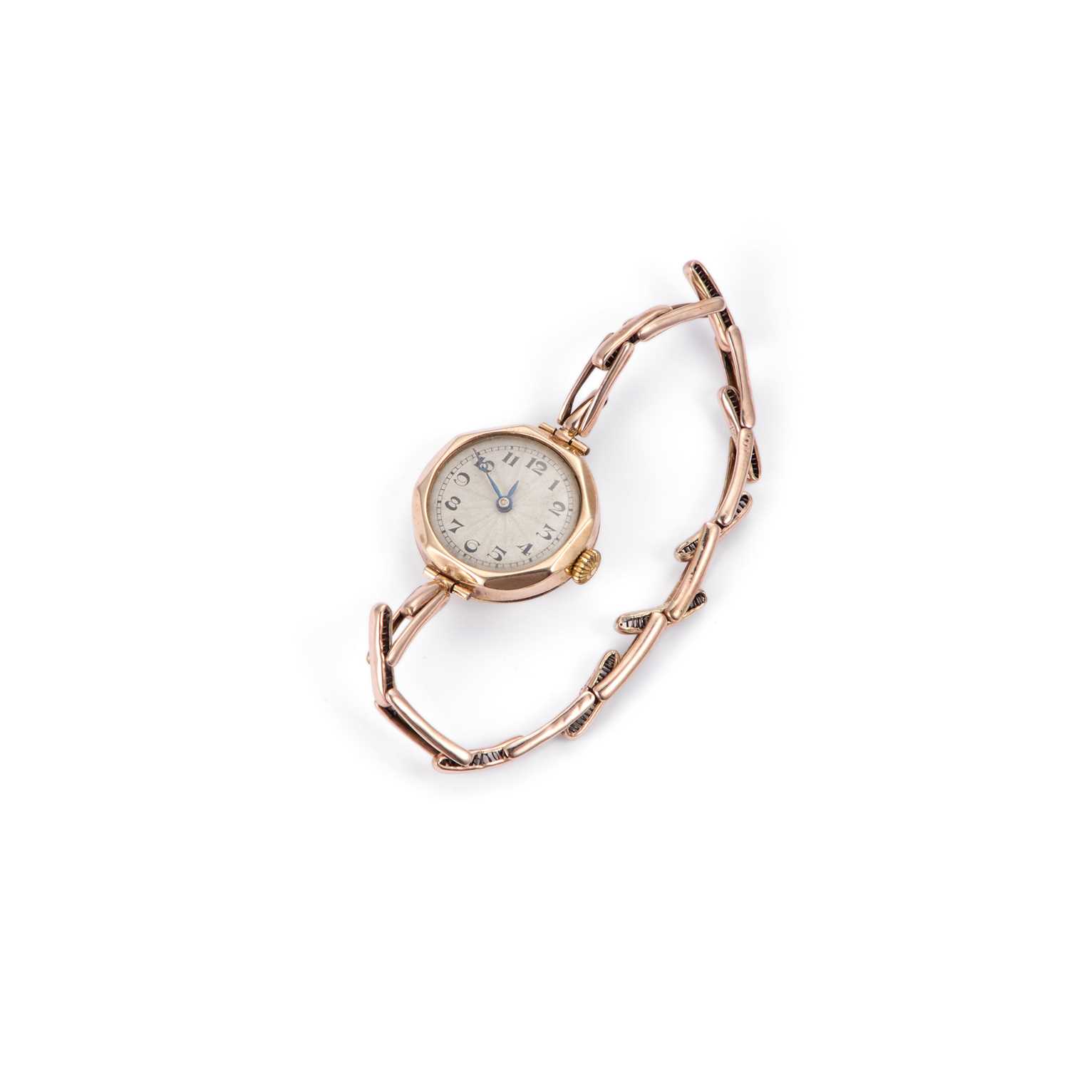 A LADY'S 9CT GOLD ROTARY BRACELET WATCH