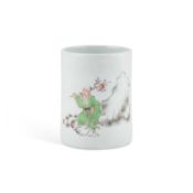 A CHINESE INSCRIBED BRUSHPOT