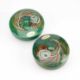 A PAIR OF MOORCROFT POTTERY POWDER BOWLS AND COVERS, DESIGNED BY SALLY TUFFIN FOR LIBERTY & CO - Image 3 of 6