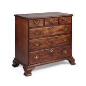 A GEORGE III MAHOGANY CHEST OF DRAWERS