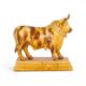 A LARGE PORTUGUESE POTTERY FLASK IN THE FORM OF A BULL, 19TH CENTURY - Image 1 of 4