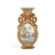 A CHINESE FAUX BRONZE PORCELAIN VASE - Image 1 of 7