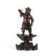 A RARE AND FINELY CAST LARGE CHINESE BI-COLOUR PATINATED BRONZE FIGURE OF LI TIEH-KUAI - Image 1 of 11