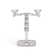 ARCHIBALD KNOX (1864-1933) FOR LIBERTY & CO, A TUDRIC PEWTER CANDELABRUM