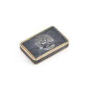 A FINE EARLY 19TH CENTURY RUSSIAN SILVER AND NIELLO SNUFF BOX