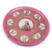 A LARGE 19TH CENTURY SÈVRES PORCELAIN CHARGER