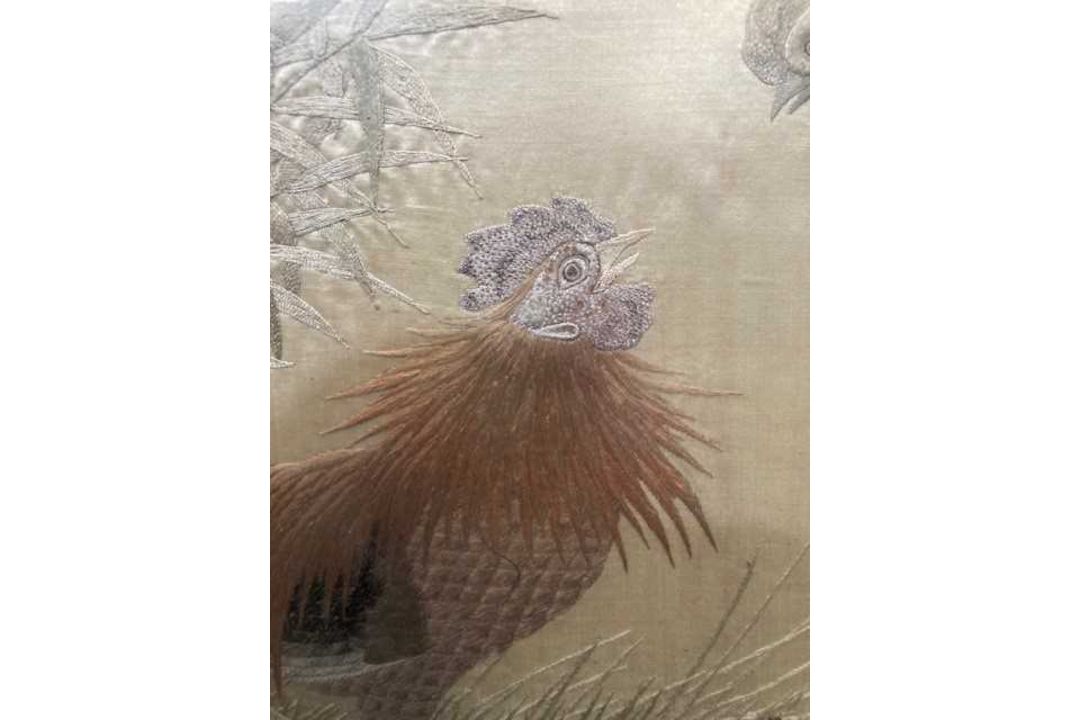 A JAPANESE SILKWORK PICTURE, EARLY 20TH CENTURY - Image 3 of 5
