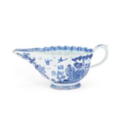 A BOW FLUTED SAUCEBOAT, CIRCA 1760