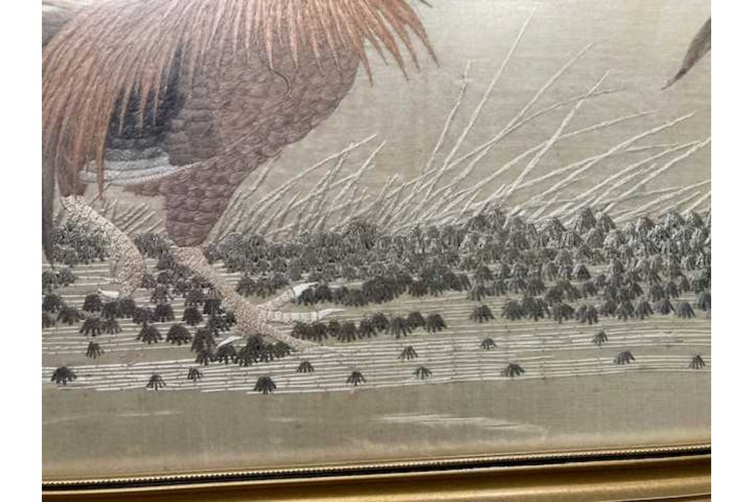 A JAPANESE SILKWORK PICTURE, EARLY 20TH CENTURY - Image 5 of 5