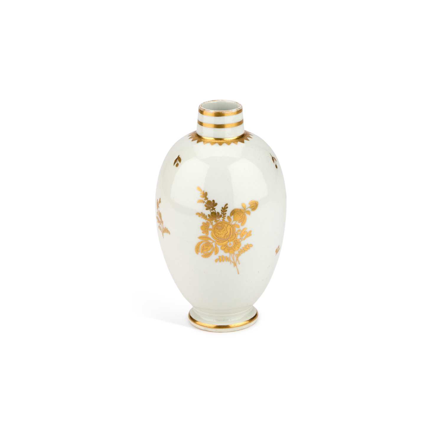 A WORCESTER TEA CADDY, CIRCA 1770, DECORATED IN THE ATELIER OF JAMES GILES