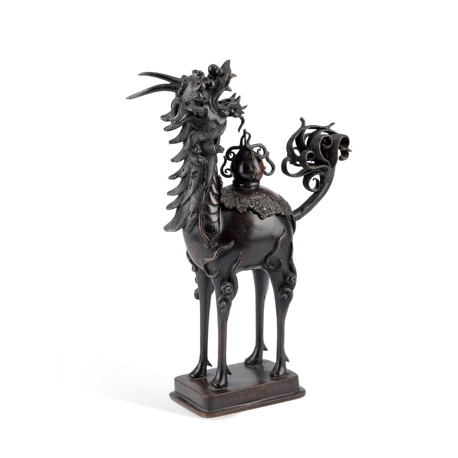 A CHINESE BRONZE KORO AS A KILIN, 18TH/ 19TH CENTURY