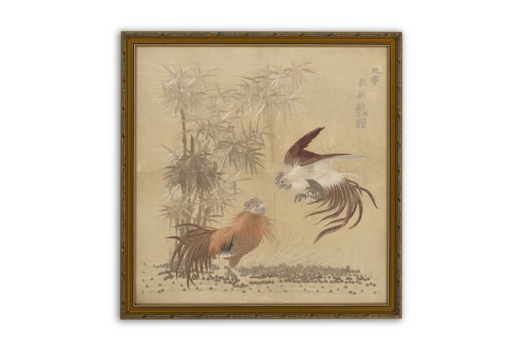 A JAPANESE SILKWORK PICTURE, EARLY 20TH CENTURY - Image 1 of 5