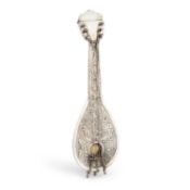 A 19TH CENTURY DUTCH SILVER NOVELTY SCENT FLASK