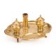 A 19TH CENTURY GILT-METAL INKSTAND - Image 1 of 3