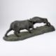 A LARGE JAPANESE BRONZE GROUP OF A TIGER ATTACKING A WATER BUFFALO - Image 2 of 2