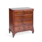 A GEORGE III STYLE MAHOGANY CHEST OF DRAWERS