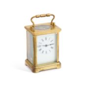 A BRASS-CASED CARRIAGE CLOCK, EARLY 20TH CENTURY