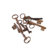 A GROUP OF ANTIQUE KEYS