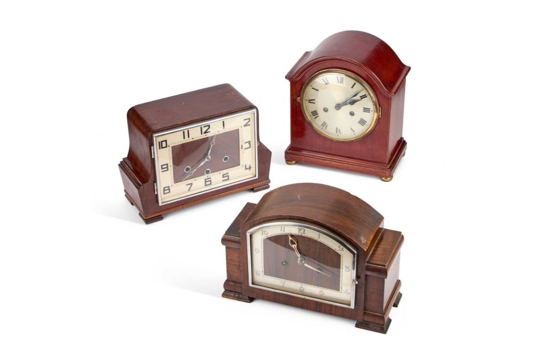 THREE EARLY 20TH CENTURY MANTEL CLOCKS