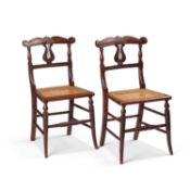 A PAIR OF 19TH CENTURY FAUX ROSEWOOD SIDE CHAIRS