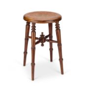 A LATE 19TH CENTURY BEECH AND BENTWOOD HIGH STOOL