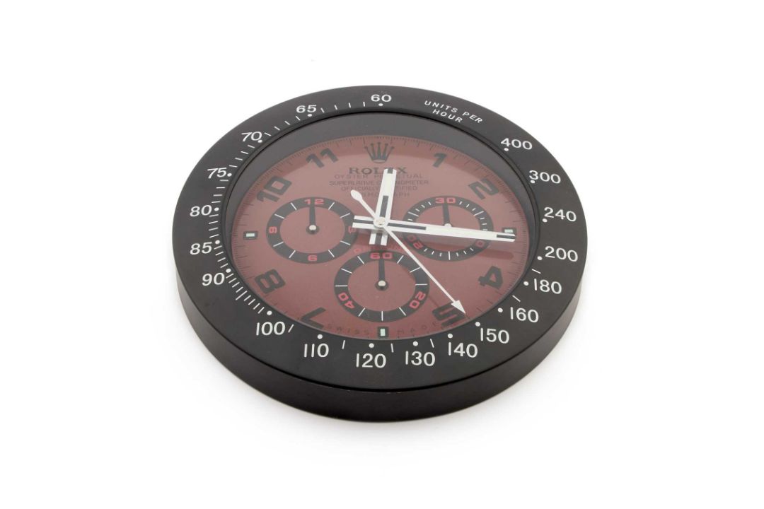 AN ADVERTISING WALL CLOCK SIGNED ROLEX OYSTER PERPETUAL