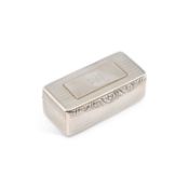 A GEORGE IV SILVER TABLE SNUFF BOX