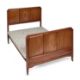 AN EDWARDIAN INLAID MAHOGANY DOUBLE BED - Image 1 of 2