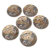 SIX SATSUMA PLATES