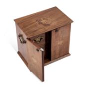 A VICTORIAN INLAID WALNUT TABLE CABINET
