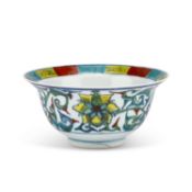 A CHINESE WUCAI 'LOTUS' BOWL