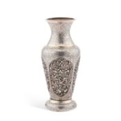A CHINESE SILVER VASE