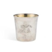 AN 18TH CENTURY PROVINCIAL SILVER BEAKER