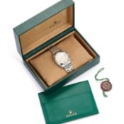A GENTS STEEL ROLEX OYSTERDATE PRECISION BRACELET WATCH