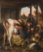19TH CENTURY ENGLISH SCHOOL THE MILKMAID