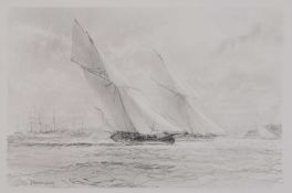 JOHN STEVEN DEWS (BORN 1949) BRYNHILD RACING OFF COWES