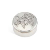 A JAPANESE SILVER RING BOX