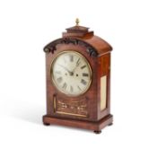 A REGENCY ROSEWOOD DOUBLE FUSEE BRACKET CLOCK