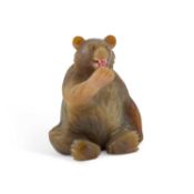 A RUSSIAN AGATE MODEL OF A BEAR