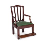 A GEORGE III MAHOGANY CHILD'S CHAIR