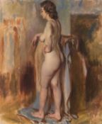 20TH CENTURY EUROPEAN SCHOOL NUDE IN AN INTERIOR